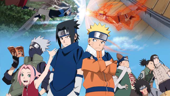 Key visual for Naruto: Part I featuring several of the show's main characters.