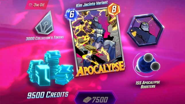 A screenshot of the Marvel Snap bundle.