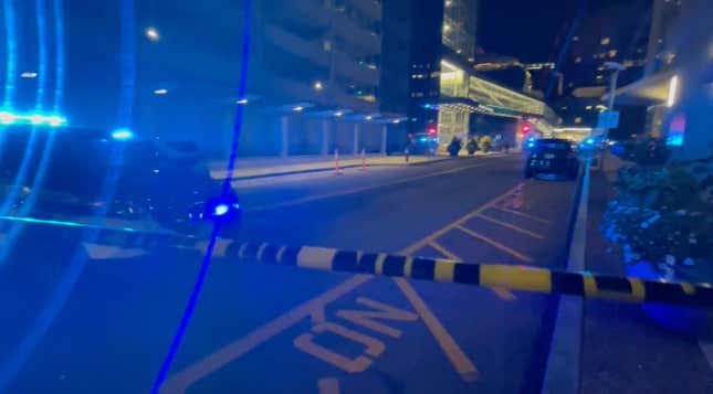 Police taped off Boston Children’s Hospital as they investigated a bomb threat.