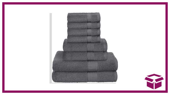 For $24, you can get two bath towels, two hand towels, and four washcloths.