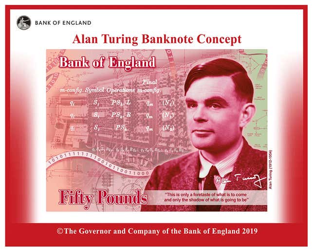 Image for article titled Computer Science Legend Alan Turing to Appear on New £50 Note in UK