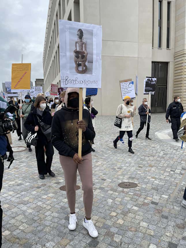Activists marching through the streets