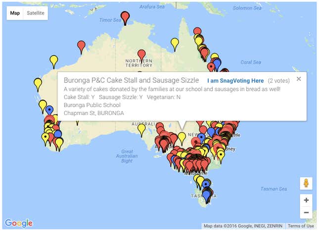 Australian voting sausages