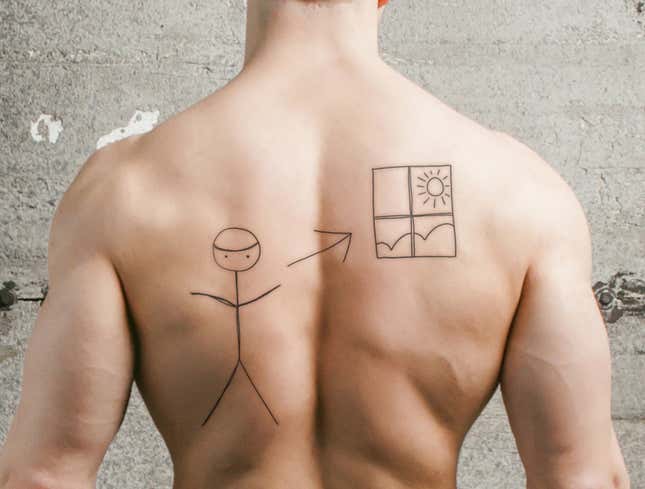 Image for article titled Prisoner Has Intricate Escape Plan Tattooed On Back