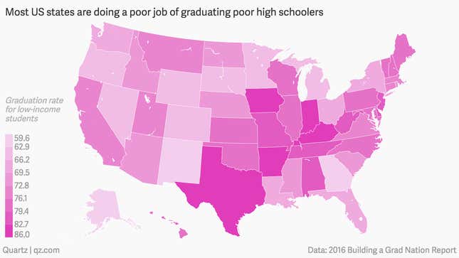 These are the US states where poor students have the best shot at ...