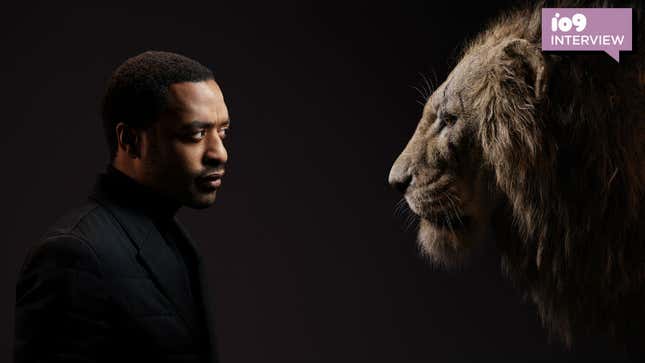 Chiwetel Ejiofor and Scar from Disney’s remake of The Lion King.