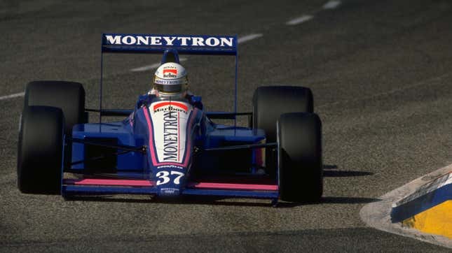 Bertrand Gachot drives the No. 37 Moneytron Onyx V8 during the 1989 French Grand Prix.