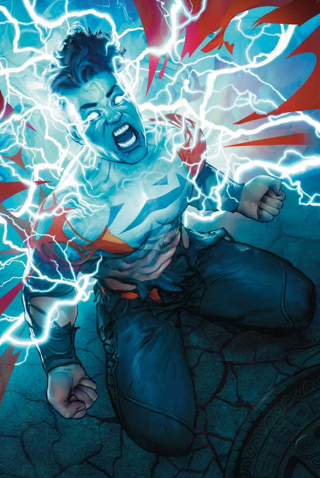 Jon Kent #1 cover by Rafa Sarmento.
