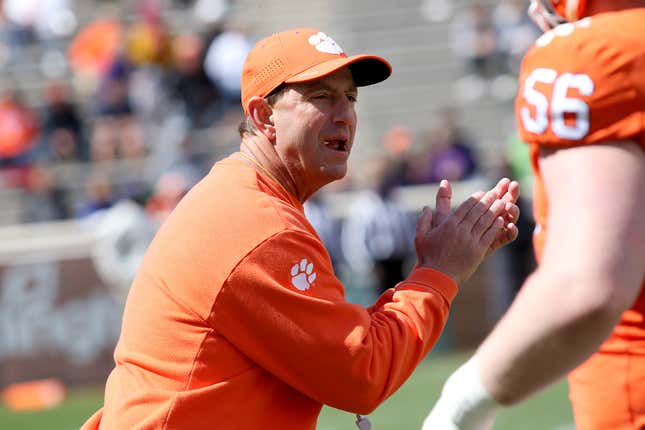 Dabo Swinney’s reaction to the proliferation of the use of the transfer portal doesn’t seem optimal.