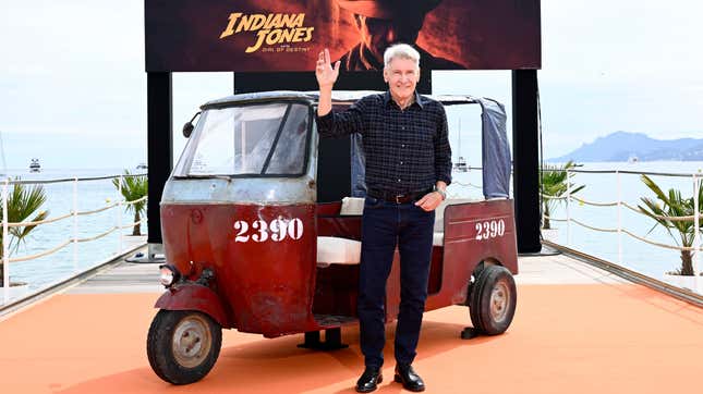 Harrison Ford at an Indiana Jones and the Dial of Destiny event in May 2023