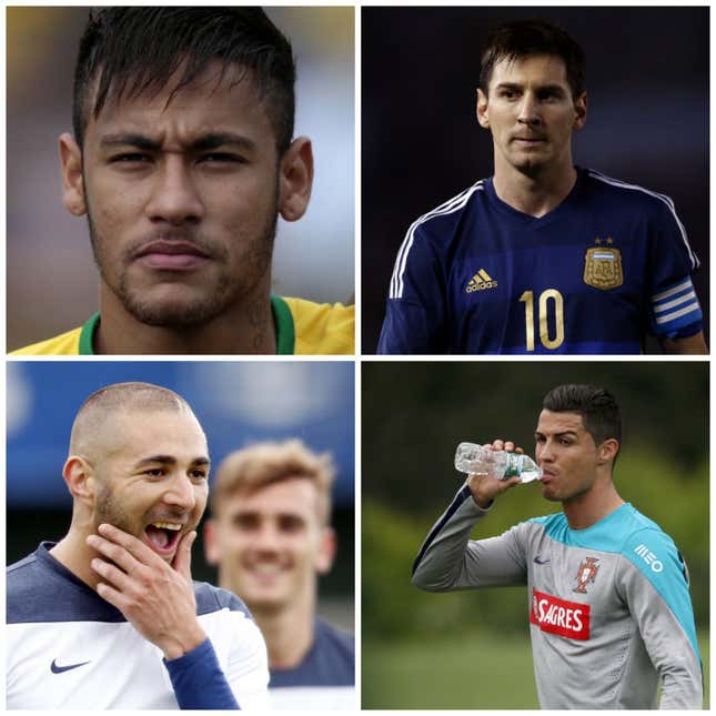 Neymar, Messi, Benzema, Ronaldo