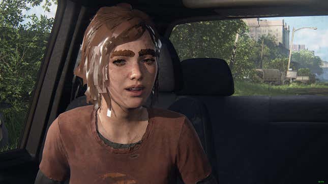 Ellie's character model shows awful hair textures.