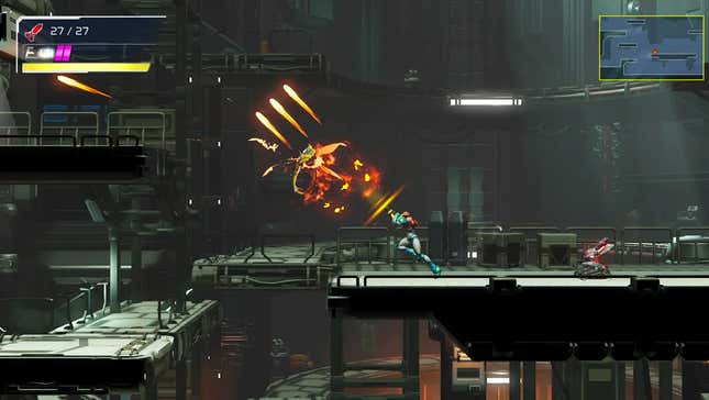 samus shooting an alien in metroid dread, a new game at e3 2021