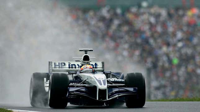 Antonio Pizzonia of Brazil and BMW Williams in action during qualifying for the Japan F1 Grand Prix, the same year Kate Reid joined the team.