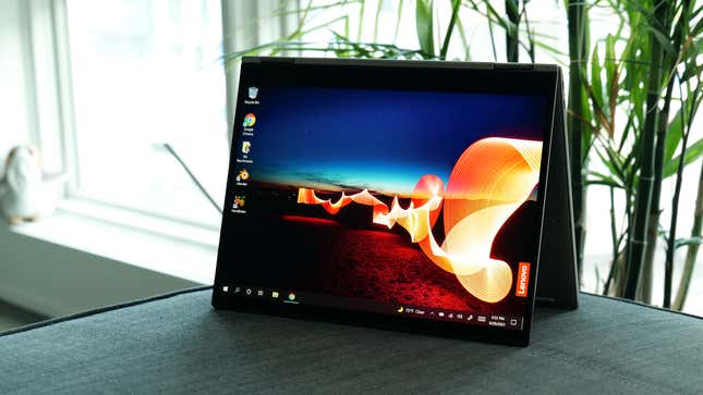 ThinkPad X1 Titanium Yoga in tent mode