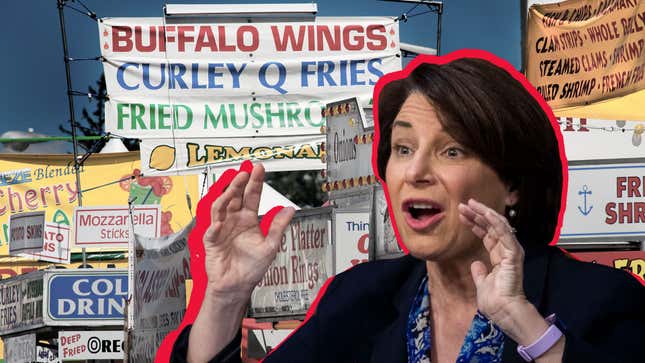 Image for article titled Looks Like Amy Klobuchar Found Herself Some Snacks at the Minnesota State Fair