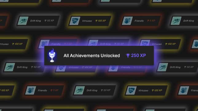 A screenshot of the Epic Games Store achievements system