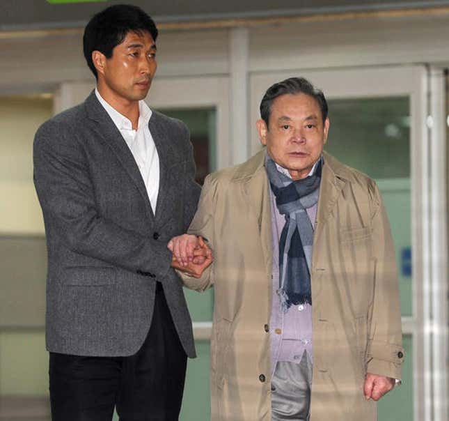 Lee arriving in Seoul on April 6.