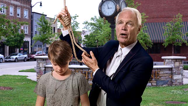 Image for article titled Ron Johnson Shows He’s Tough On Crime By Hanging Bread Thief In Town Square