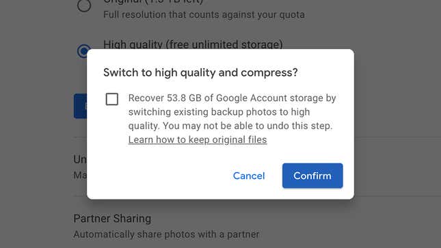 Shrinking your files in Google Photos can be an effective space saver.