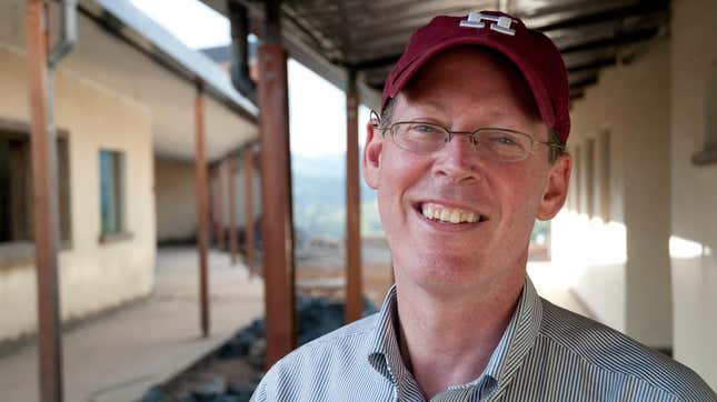 File photo of Paul Farmer in 2010 at the Butaro Hospital built by Partners In Health for the Rwanda Ministry of Health.