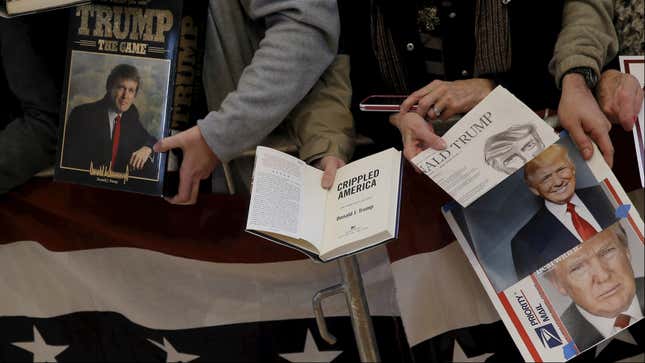 Trump supporters at a rally in Pella, Iowa.