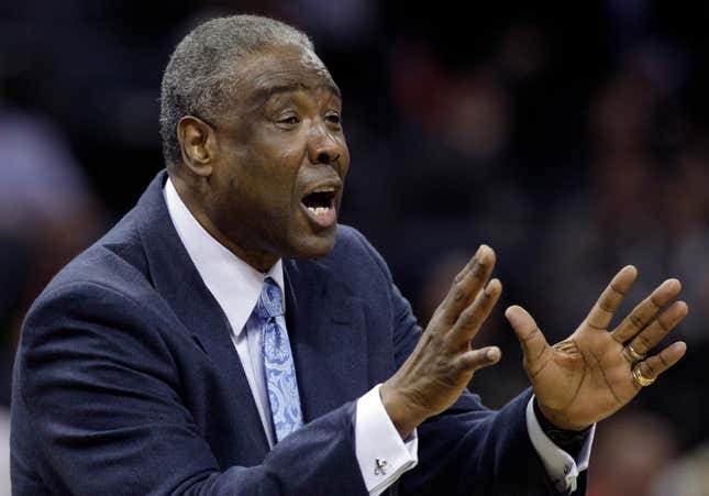 Charlotte Bobcats coach Paul Silas argues a call during the first half of an NBA basketball game against the Chicago Bulls in Charlotte, N.C., April 18, 2012. Silas, a member of three NBA championship teams, has died, his family announced Sunday, Dec. 11, 2022. He was 79.