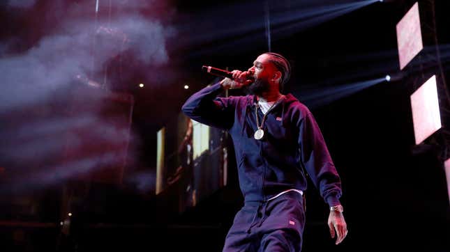Nipsey Hussle performs onstage at the STAPLES Center Concert Sponsored by SPRITE during the 2018 BET Experience on June 23, 2018 in Los Angeles, California.