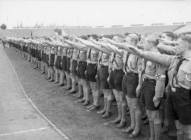 Hitler Youth salute, 1938