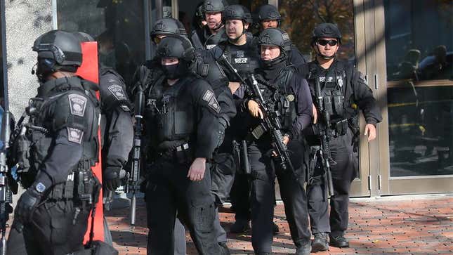 Image for article titled Report: Supplying Police With High-Powered Military Weapons To Sharply Reduce Costs Of Shooting Suspects Multiple Times