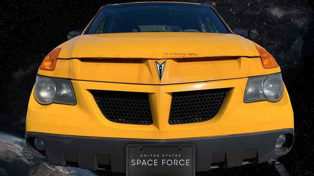 Image for article titled Hey Yeah, The New Space Force Logo Is Pretty Much The Old Pontiac Logo Upside Down