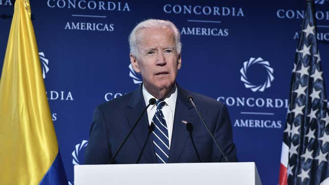 Image for article titled Joe Biden speaks and the world cringes