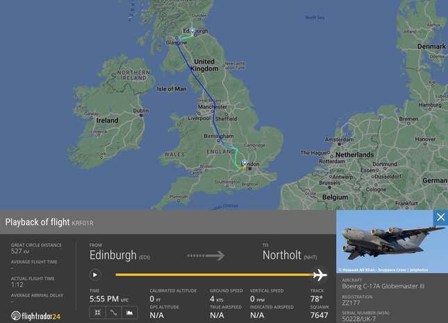 illones de personas intentaron rastrear el vuelo final de la difunta Reina en el rastreador global Flightradar24.