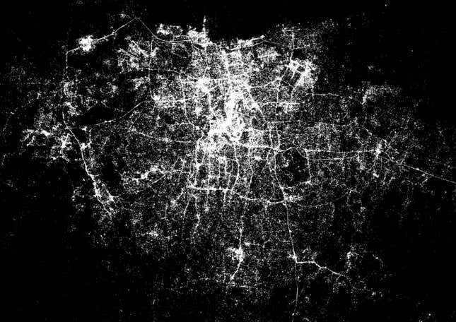 Image for article titled Marvelous footprints of world cities revealed by Foursquare check-ins