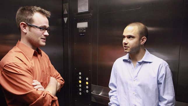 Image for article titled Trailblazing Colleague Makes Historic Contact With People Who Work On Other Floor