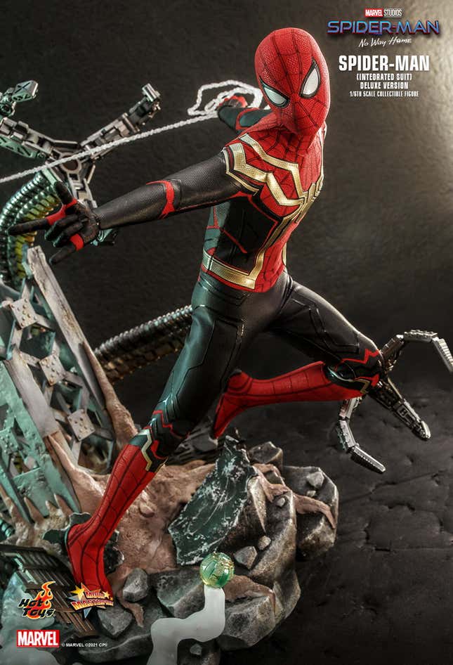 Image for article titled Spider-Man: No Way Home&#39;s Hot Toys Figure Showcases Peter&#39;s Newest Look