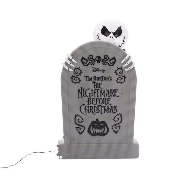 nightmare before christmas light up tombstone