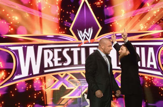 Triple H and Daniel Bryan at Wrestlemania 30.