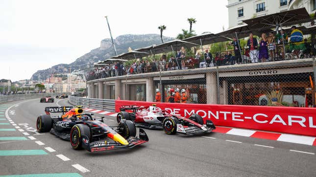 Sergio Perez of Mexico and Red Bull Racing during the F1 Grand Prix of Monaco at Circuit de Monaco on May 29, 2022 in Monte-Carlo, Monaco