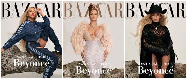 Image for article titled How Beyzaar: Beyoncé Covers the 2021 Harper&#39;s Bazaar Icons Issue