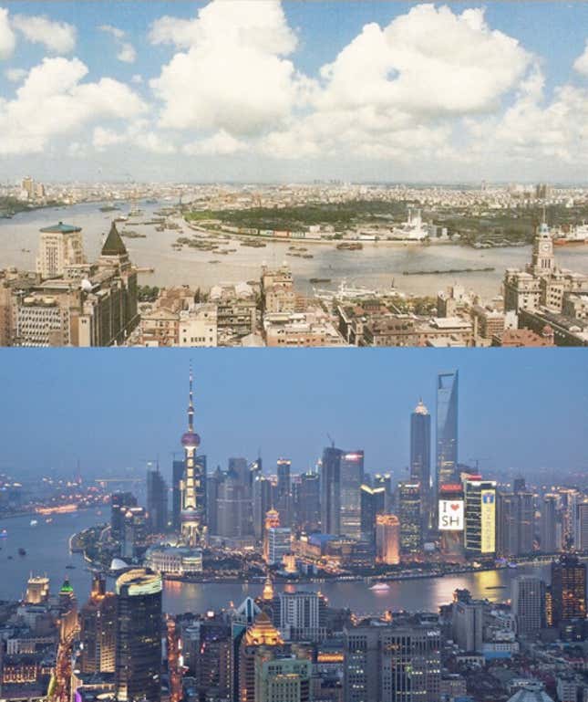 Image for article titled These photos reveal how Shanghai’s skyline exploded in just 20 years