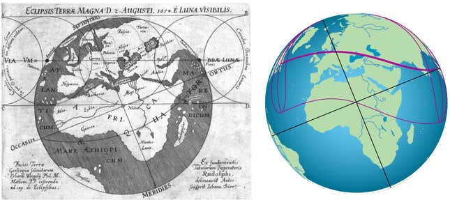 Eclipse map comparison.