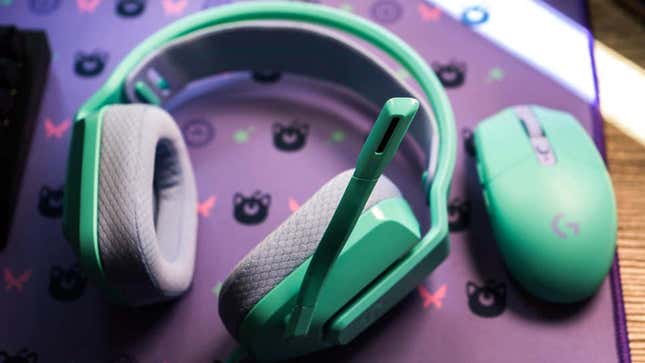 A photo of colorful Logitech peripherals