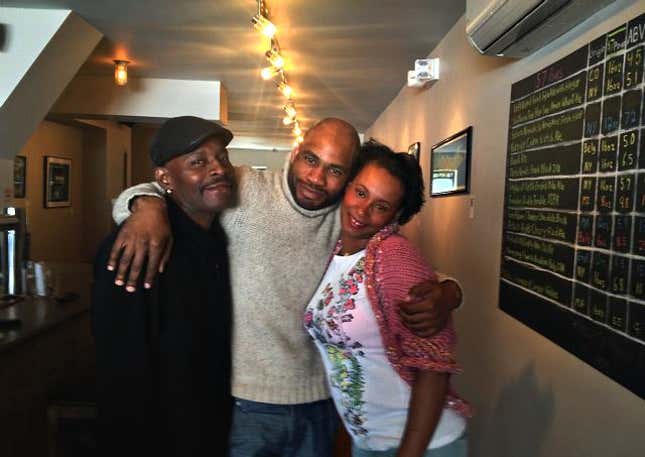 My dad, me and his wife and my stepmom Maliaka Truesdale
