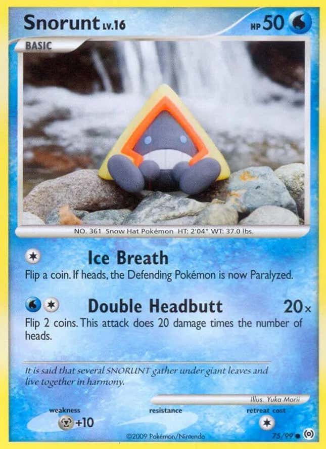 A Snorunt Pokemon card.