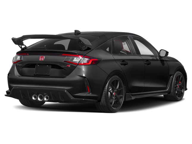 Honda Civic Type R / Manual 2023. Rear 3⁄4, Facing to the Right
