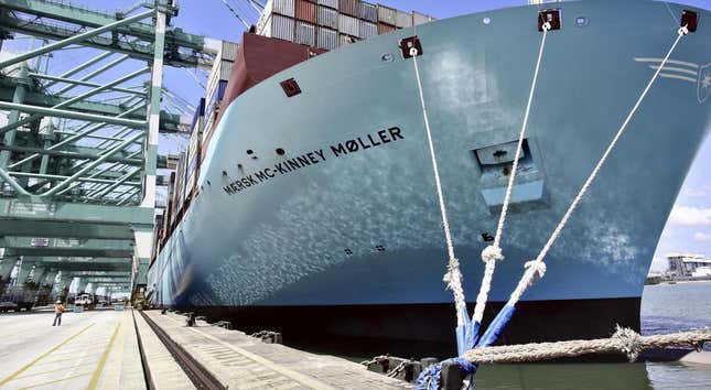 The largest class of container vessels