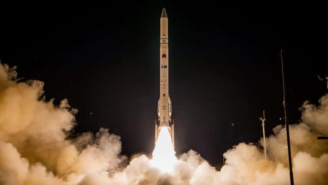 Israel’s Shavit rocket during the launch of the Ofek-13 satellite. 