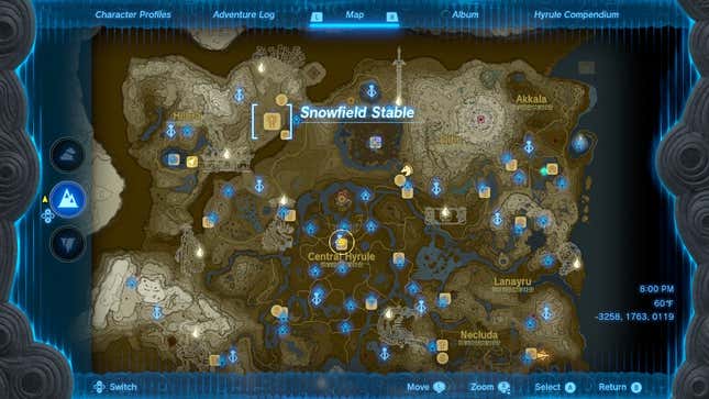 A map shows the location of Snowfield Stable.