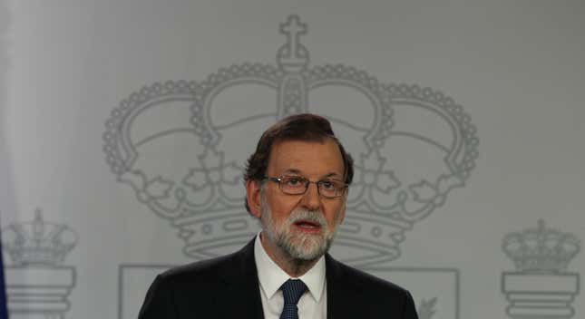 Spanish prime minister Mariano Rajoy.